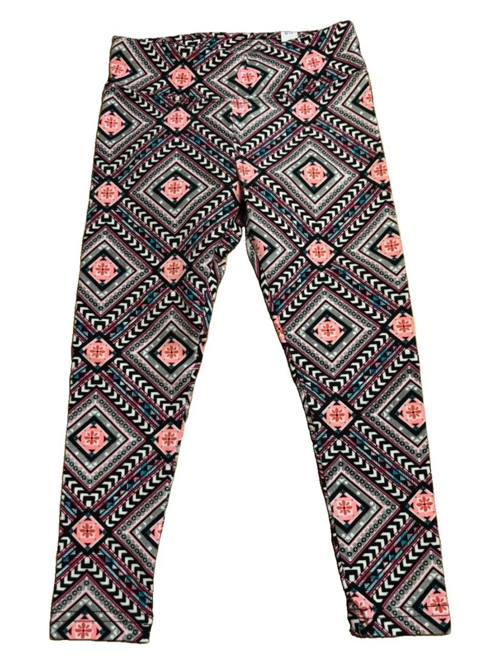 Justice Girls Geometric Pattern Leggings - Size 6